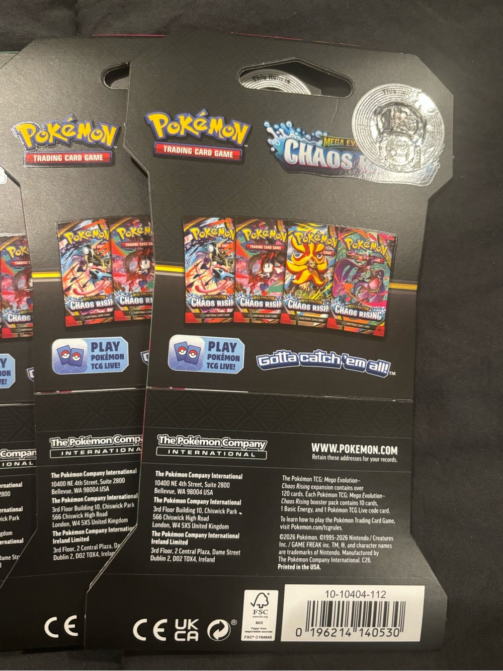 Pokémon Chaos Rising Sealed Booster Pack Lot x4 | SV TCG New Unopened - Picture 7 of 8